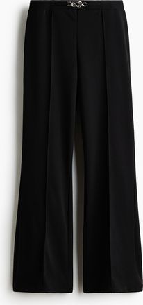 H&M Hose aus Ponte-di-Roma mit Bootcut - Schwarz