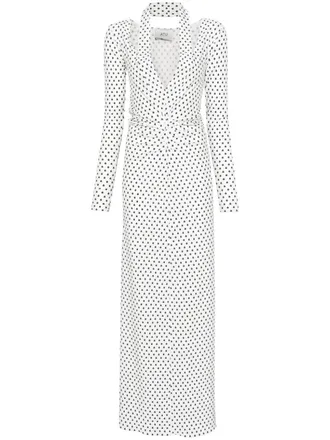 Atu Body Couture Maxi-jurk met stippen - Wit