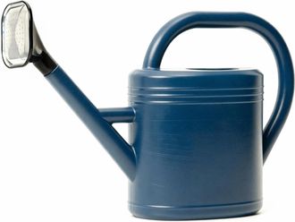 No Brand Regadera De Pl&aacute;stico De 3 Litros Con Boquilla Larga, Ideal Para Plantas De Interior Y Jard&iacute;n, Dise&ntilde;o Ergon&oacute;mico Con Asa Curva, Color Azul