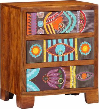 Berkfield Home Sideboard Multicolour 50x35x60 Solid Wood Acacia