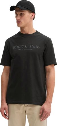 Marc O'Polo T-Shirt MARC OPOLO, Herren, Gr. XXXL (58), schwarz, Jersey, Obermaterial: 100% Baumwolle, Basic, Rundhals, Shirts T-Shirt, klassisches Logo-T-Shirt