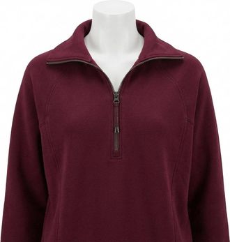 Spanx Air Essentials Half Zip Sweater In Plum Berry