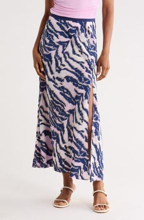 Diane Von F&uuml;rstenberg Isadora Silk Maxi Skirt in Palace Tiger Pink at Nordstrom Rack, Size X-Large