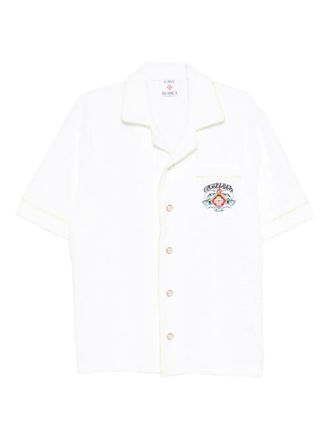 Casablanca monogram towelling shirt - White