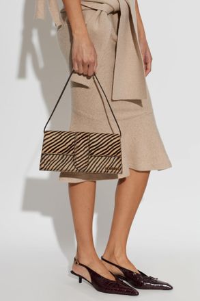 Jacquemus Bambino Long Leather Shoulder Bag, Womens, Brown