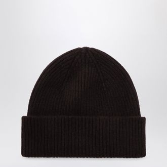 Le Bonnet Beanie in wool and Caregora in Espresso