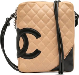 Chanel Borsa a tracolla Cambon Ligne in pelle di agnello 2004-2005 - Marrone