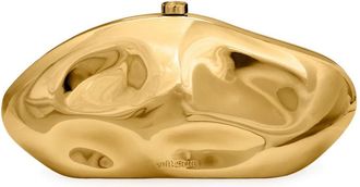 Cult Gaia Caldera ABS Gold Sculptural Clutch