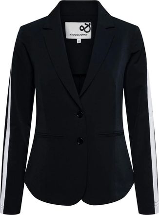 &Co Woman Jassen, Dames, Blauw, XL, Leer, Pammy Travel Blazer