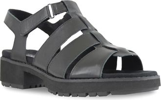 Munro Marley Fisherman Sandal in Black Leather at Nordstrom, Size 10.5