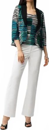 Joseph Ribkoff Hip-Length 2-Piece Top In Green / Multi
