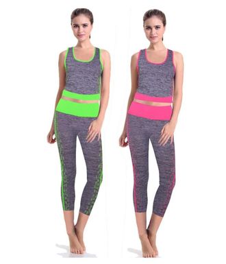 Trade Shop Trade Shop - Ch&aacute;ndal De Yoga Talla &Uacute;nica Tejido El&aacute;stico Media Pierna Gimnasio Fitness Camiseta De Tirantes
