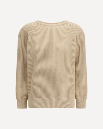 Saint Laurent Maglione in cotone a coste Woman M