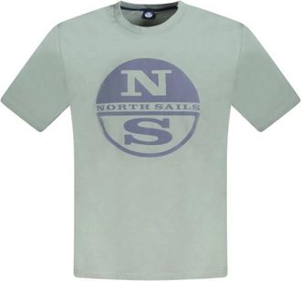 North Sails Groen Katoenen Heren T-shirt - Heren - T-shirts - Groen - 2XL - Katoen - Tops