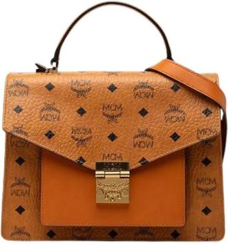 MCM Pre-owned Handbags, female, Brown, Size: ONE SIZE Pre-owned Patricia Visetos Tracy 2way bag