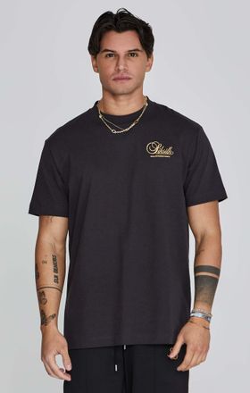 Siksilk T-Shirt SIKSILK Siksilk T-Shirt Graphic T-Shirt, Herren, Gr. S, schwarz, Obermaterial: 100% Baumwolle CO., Shirts T-Shirt