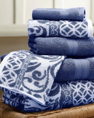 Modern Threads 6pc Reversible Trellis Yarn Dyed Jacquard Towel Set