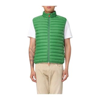 Save The Duck Vests, male, Green, Size: S Stylish Puffer Vest