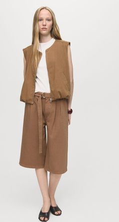 Mango Gilet denim palloncino marrone - Donna - XS - MANGO