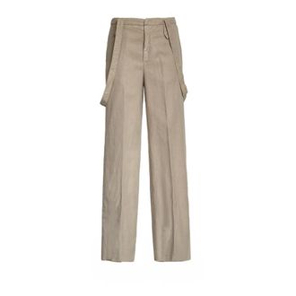 Dondup Wide Trousers, female, Beige, Size: XS Wide Trousers