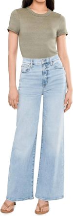 Daze Far Out High Rise Wide Leg Jeans In Blooming Vintage