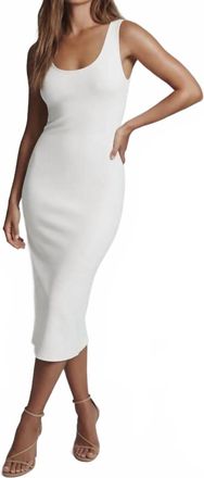 Maven West Sleeveless Bodycon Dress In Optic White