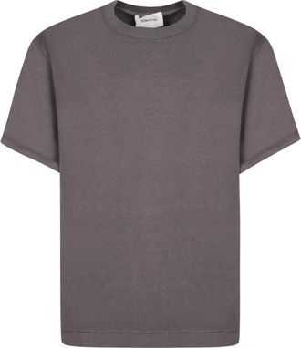 ATOMOFACTORY Geribbelde T-shirt met korte mouwen - Heren - T-shirts - Bruin - S - Katoen - Tops