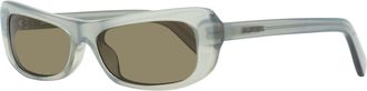 Jacquemus Unisex Capri Rectangular Sunglasses JAC55S 006 Metallic Gray 55mm