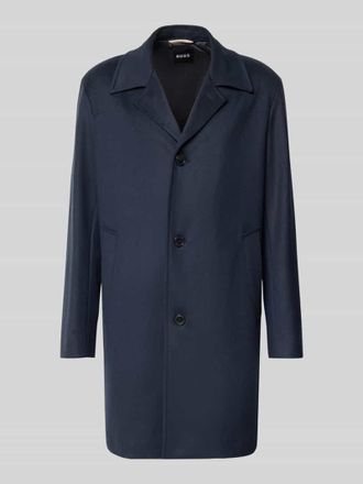 HUGO BOSS Relaxed Fit Mantel mit Reverskragen Modell CLARK in Marine, Gr&ouml;&szlig;e 102