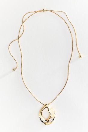 Ettika Molten Marquise Pendant Necklace