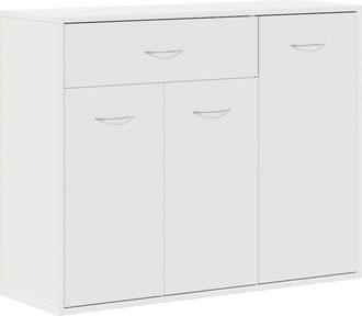 vidaXL Aparador De Madera Contrachapada Blanco 88x30x70 Cm Vidaxl
