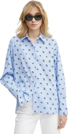 Karl Lagerfeld Donna, Camicette, Blu, M, new