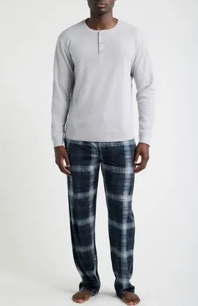 Majestic International Crossroads Long Sleeved Lounge Set in Deep Blue at Nordstrom, Size X-Large