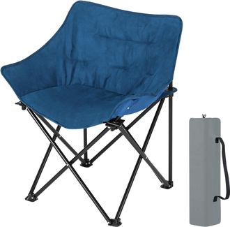 Woltu Woltu 1x Silla De Camping Plegable Hasta 120 Kg Silla De Pesca Silla Plegable Con Bolsa De Almacenamiento, Azul