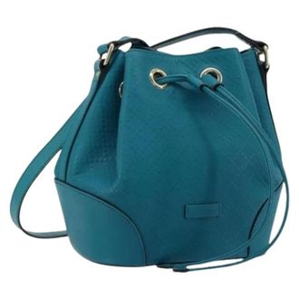 Gucci Pre-owned Bucket Bags, female, Blue, Size: ONE SIZE Pre-owned Vintage Bucket Bag