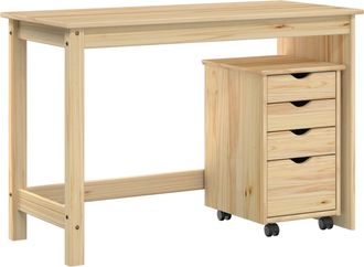 vidaXL Juego De Escritorio Y Gabinete 2 Uds. Marr&oacute;n Vidaxl