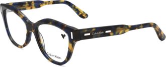 Calvin Klein Womens 53mm Blue Havana Opticals