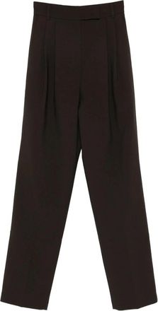 Frankie Shop Bea Suit Pants - Dames - Straight fit broeken - Bruin - S - Leer - Broeken
