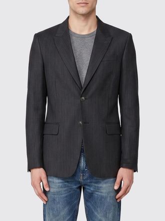 Maison Margiela Blazer a monopetto in lana vergine e cotone Mm6 Maison Margiela