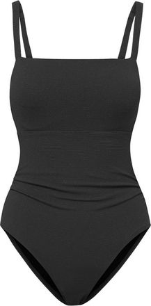 Change of Scenery Jori Square Neck Underwire One-Piece Swimsuit in Black Texture at Nordstrom, Size X-Small