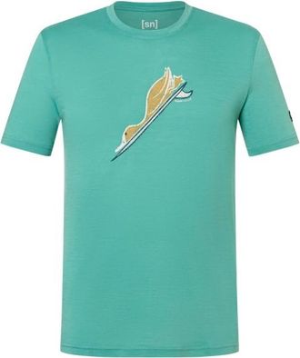 super.natural Duck Dive Tee Merinoshirt f&uuml;r Herren | t&uuml;rkis