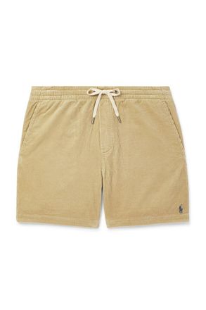 Polo Ralph Lauren Prepster Straight-Leg Logo-Embroidered Cotton-Corduroy Drawstring Shorts