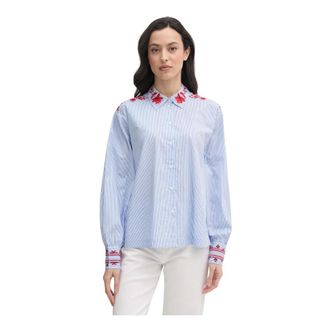 Mos Mosh MOS Mosh, Dames, Blouses & Shirts, Blauw, Maat: L Katoen