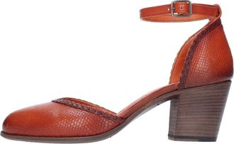 Pantanetti Schoenen, Dames, Bruin, 39 EU, Leer, Tejus-print Leren Pumps