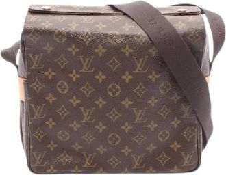 Louis Vuitton Pre-owned Naviglio Monogram Schoudertas - Dames - Vintage Schoudertas - Bruin - ONE Size - Leer - Vintage