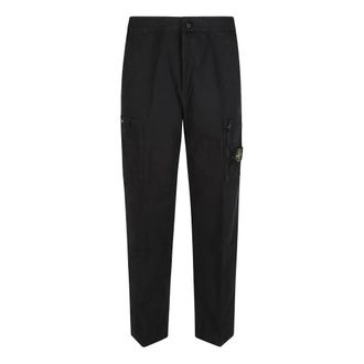 Stone Island Broeken, Heren, Zwart, W31, Loose Pant