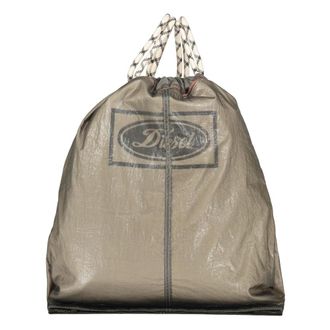 Diesel Backpacks, male, Beige, ONE SIZE, Sack backpack with logo