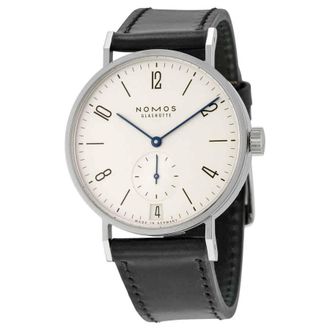 NOMOS Glash&uuml;tte Tangomat Datum Automatic White Dial Stainless Steel Mens Watch 602