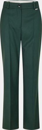 HUGO BOSS Womens Tireka Solid Patterned Straight Chinos in Open Green - Size 4 UK