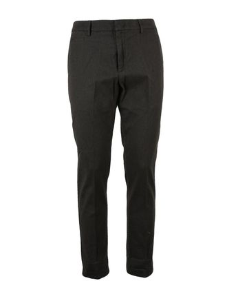 Dondup Brown Joe Vertical Striped Cotton-Blend Trousers